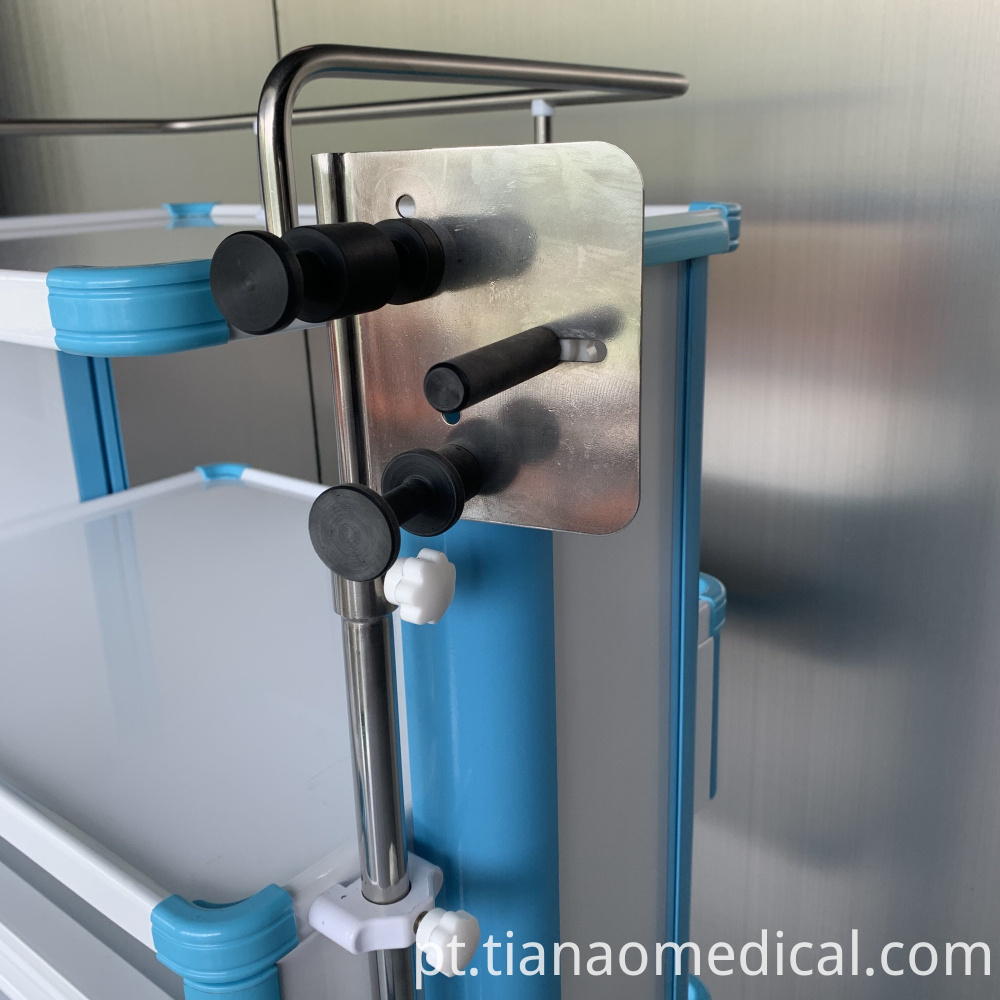 Trole do instrumento da liga de alumínio do hospital Hospital Aluminum Alloy Instument Trolley